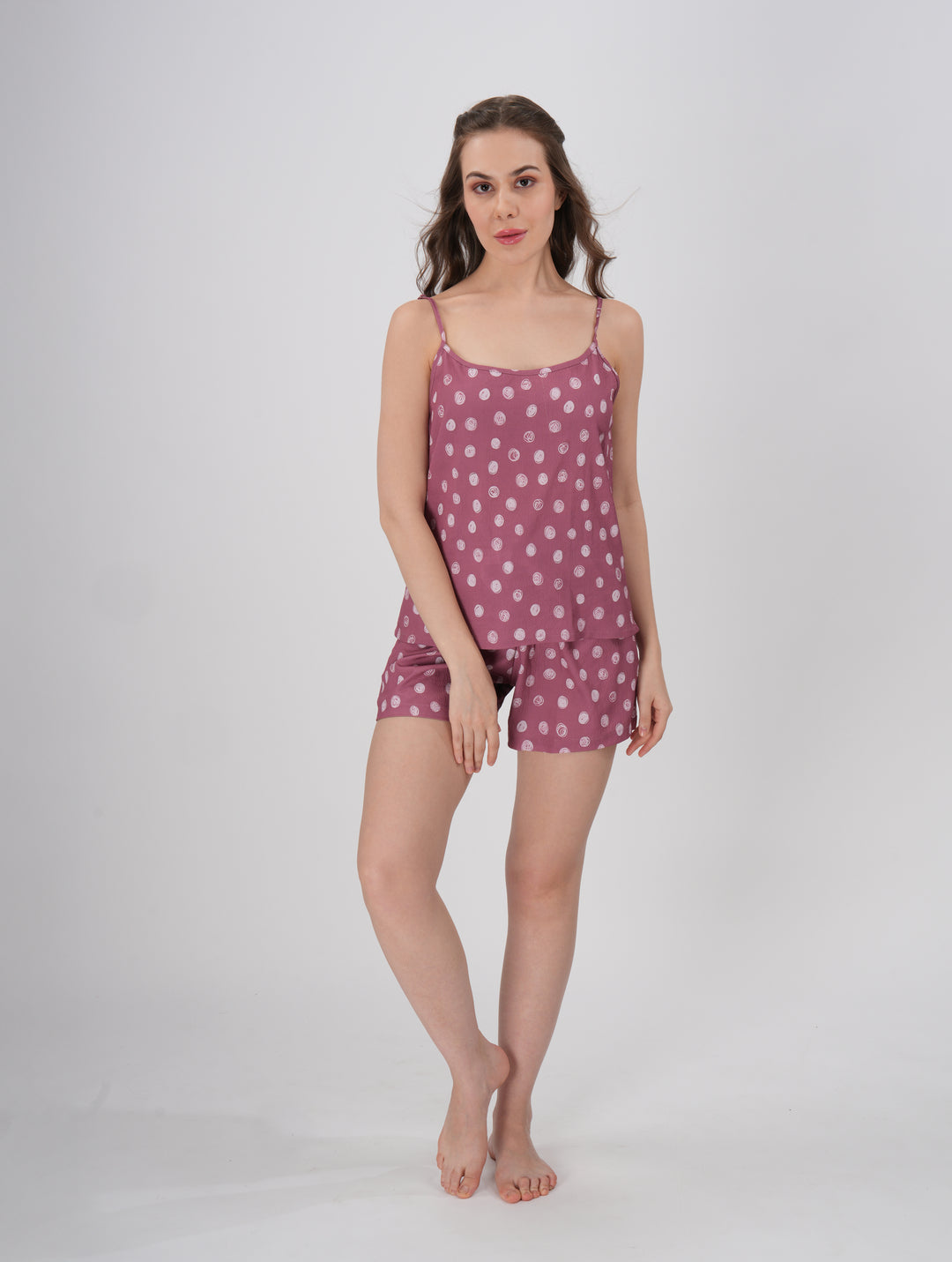 Pink short set with sleeveless and matching shorts - Cutie Crew Short Set