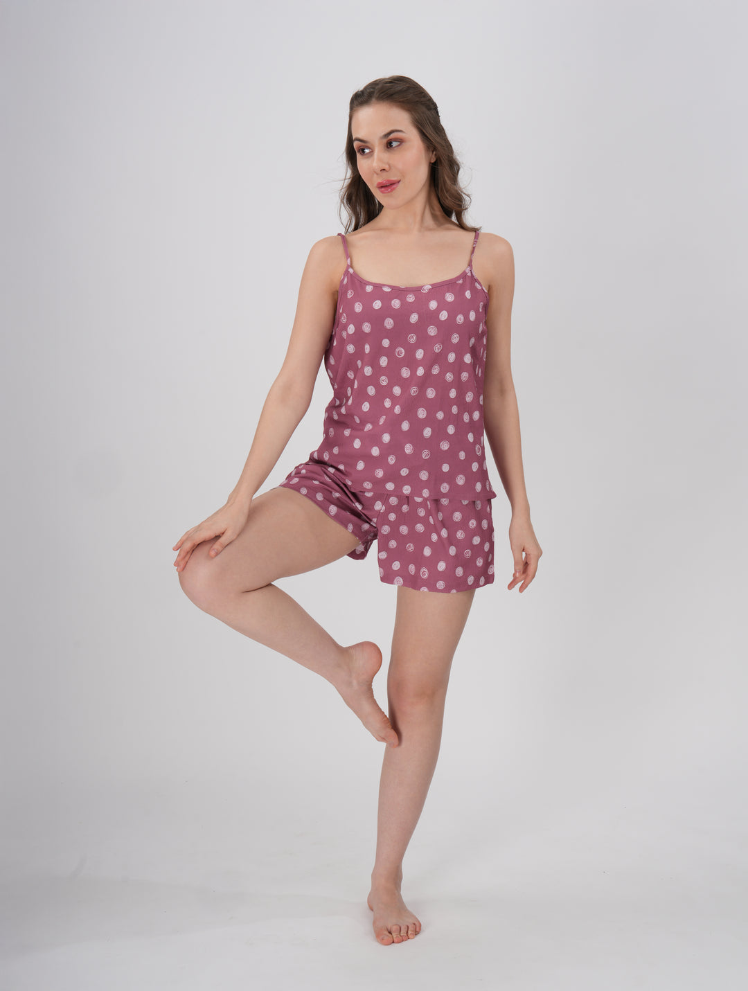 Pink short set with sleeveless and matching shorts - Cutie Crew Short Set